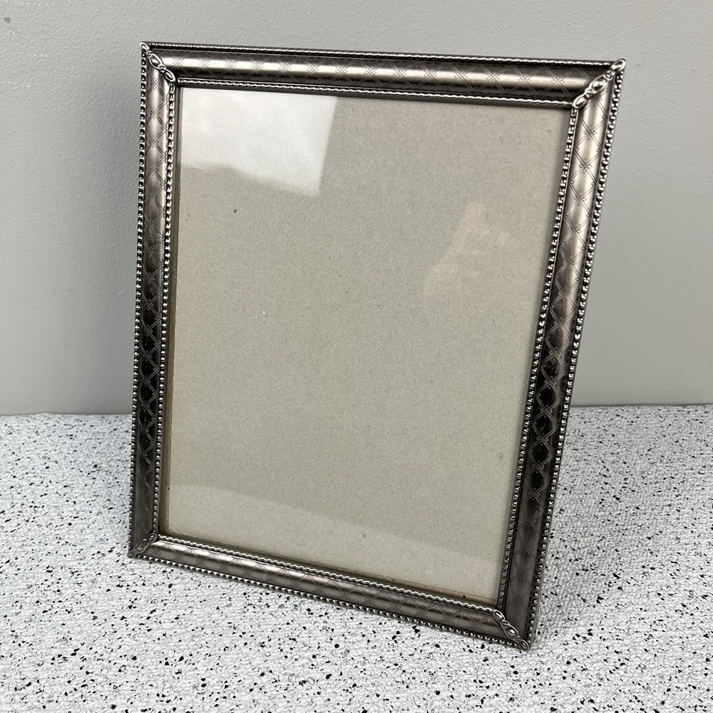 Malden Ornate Picture Photo Frame Pewter Color Etched Silver Tone 8x10